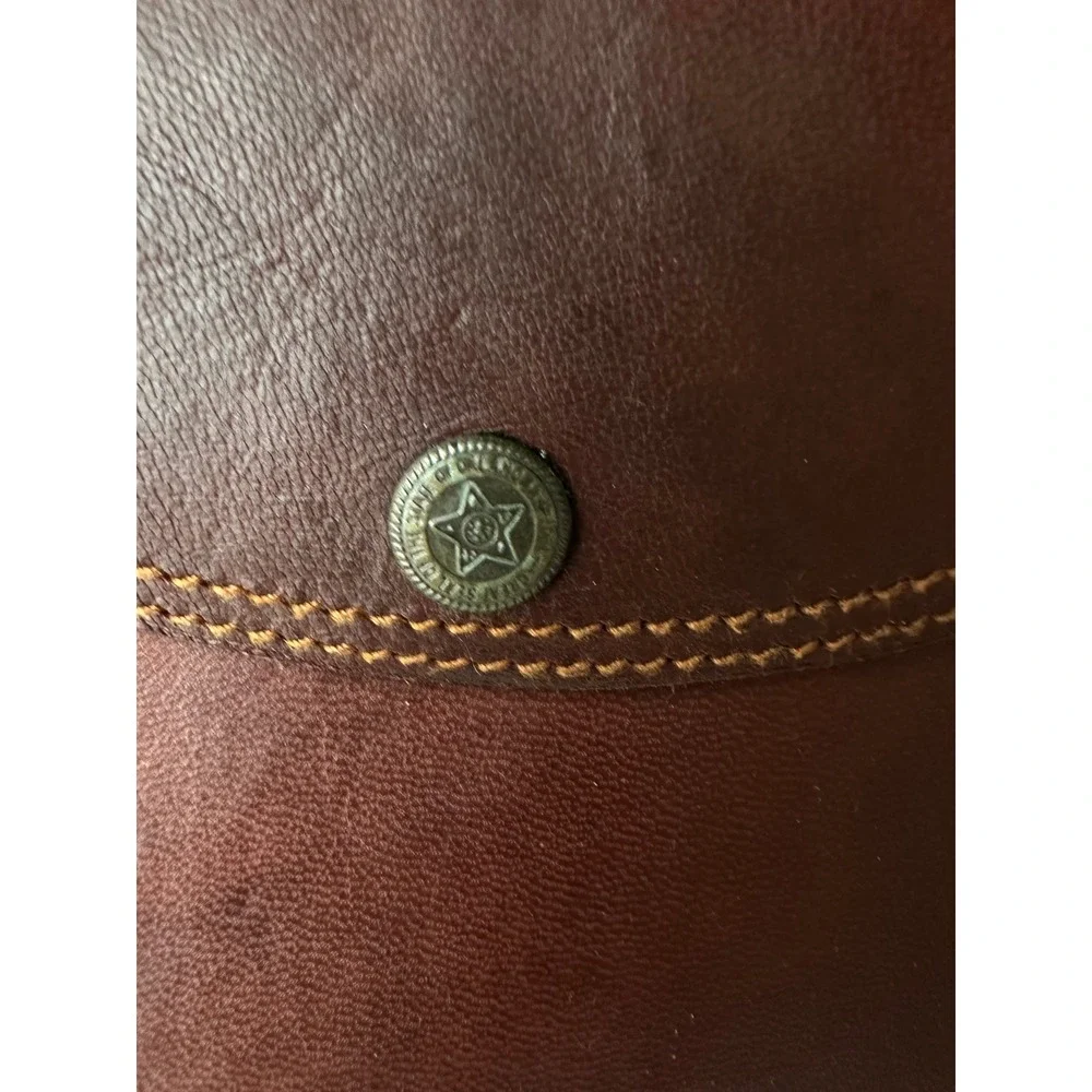 Vintage Brown Leather Messenger Bag Crossbody‎ Saddle Satchel Mahogany